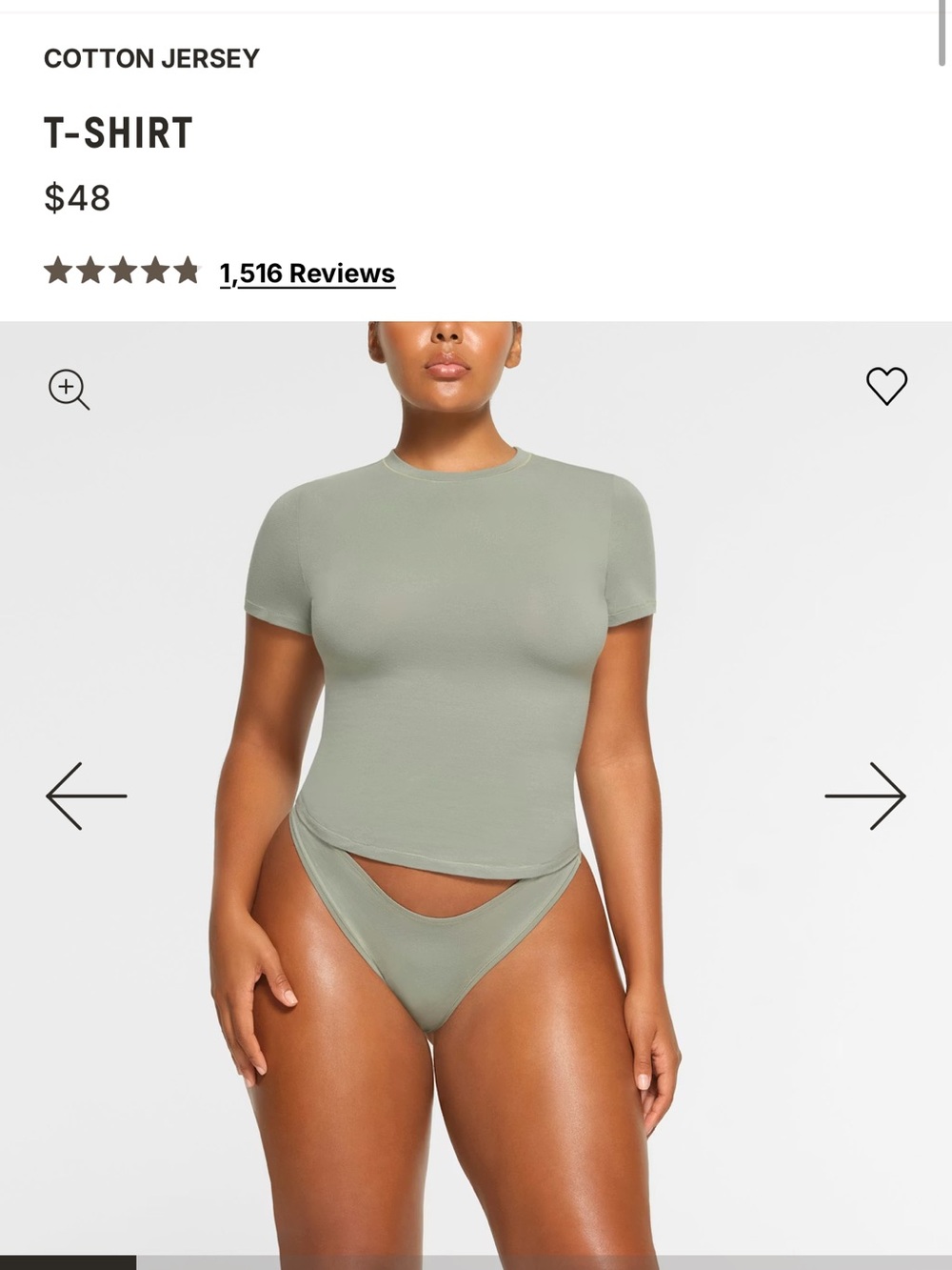 SKIMS Mineral Cropped Baby Tee